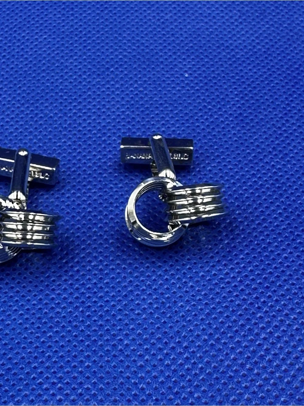 Banana Republic Silver-Tone Knot Design Cufflinks